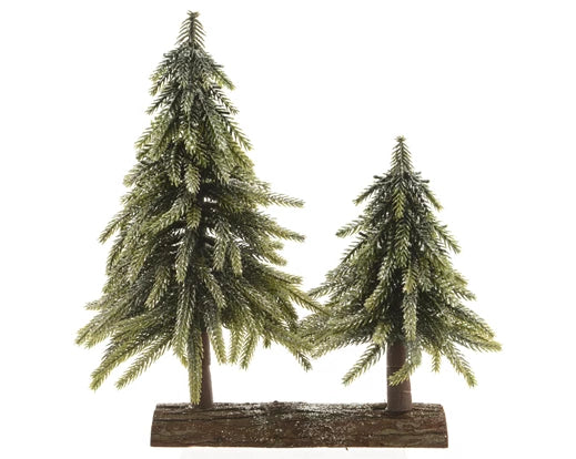Christmas Forest Table-Piece Pine Tree with Glitter 28cm x 16cm