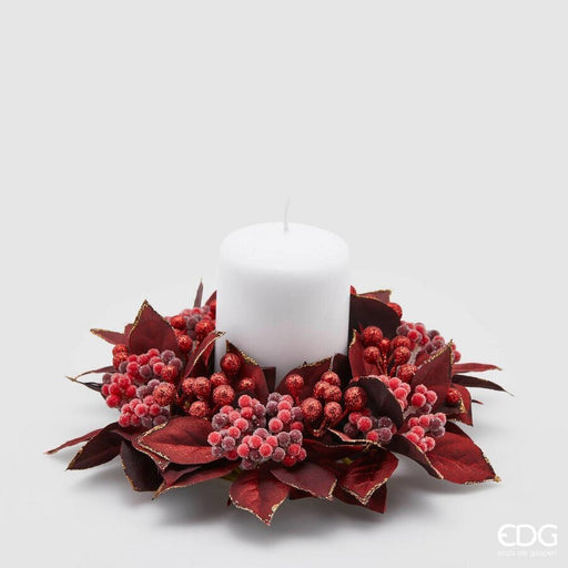 Frosted Berry Candle Ring 20 cm