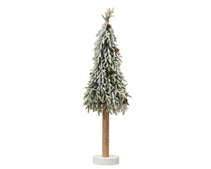 Merry Fir Snowy Mini Christmas Tree with Pine Cones (75cm)