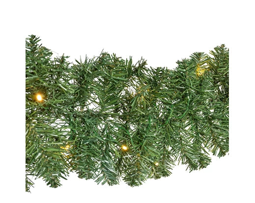 9 Foot Imperial Christmas Garland Pre Lit 50 Lights Battery Operated (25cm x 270cm)