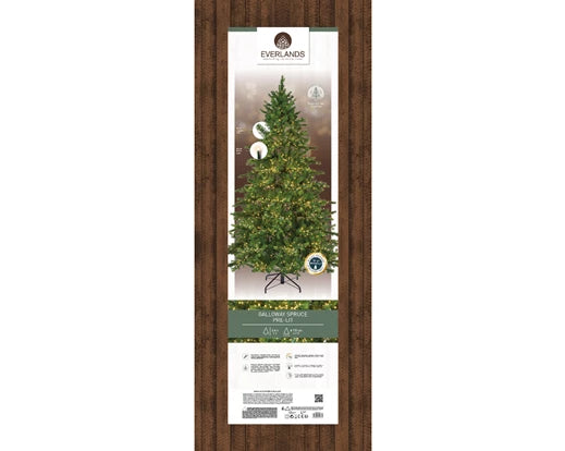 8 Foot Galloway Spruce Pre-Lit Christmas Tree With 5400 Warm White Lights (150cm x 240cm)