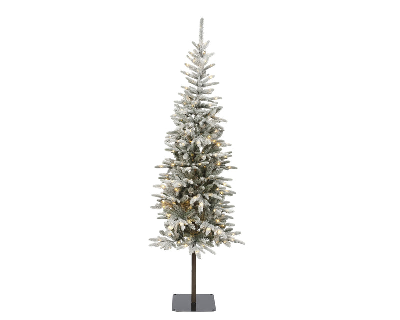 7 Foot Alpbach Pre-lit Standard Snowy Christmas Tree with 220 lights  (210cm)