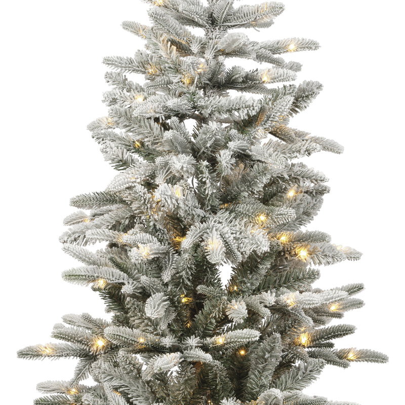 7 Foot Alpbach Pre-lit Standard Snowy Christmas Tree with 220 lights  (210cm)