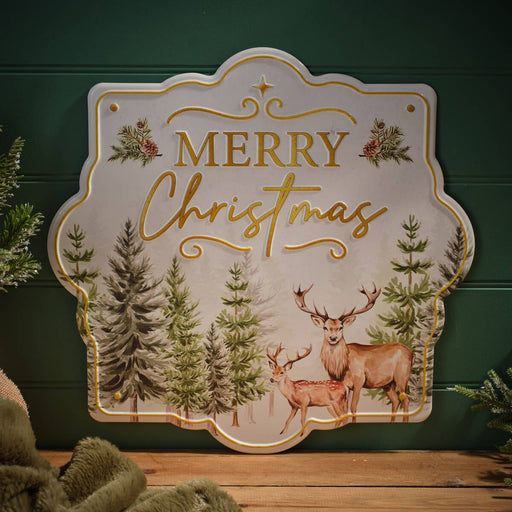 Stag Christmas Wall Plaque