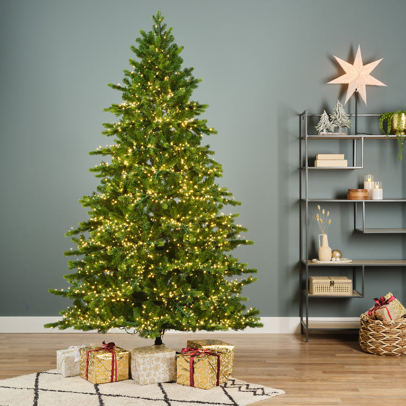 6 Foot Galloway Spruce Pre-Lit Christmas Tree With 3000 Warm White Lights