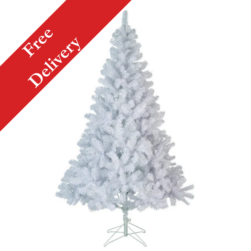 6 Foot Imperial Pine White Artificial Christmas Tree (117cm x 180cm)