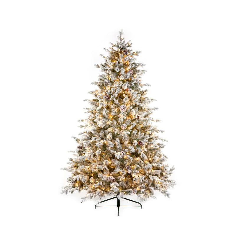 7.5 Foot Misty Mountain Pre-Lit Artificial Christmas Tree With 600 Warm White Lights
