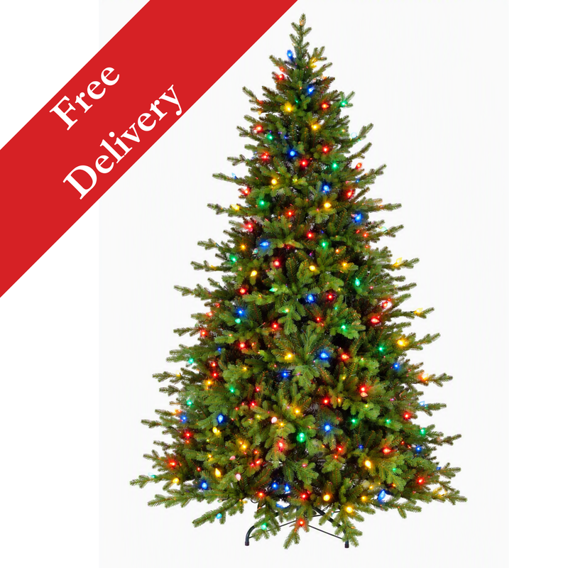 7.5 Foot Pre-Lit Vienna Fir Artificial Christmas Tree with 750 Dual Colour Lights