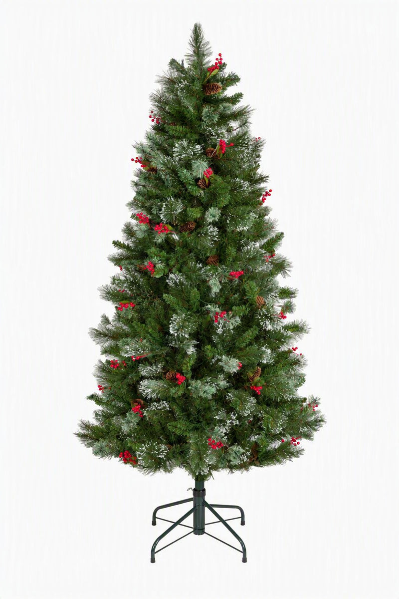 7.5 Foot Slim Wintery Pine Artificial Christmas Tree