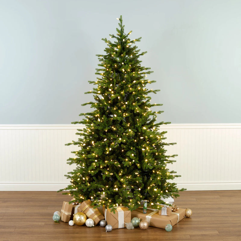 7.5 Foot Vienna Fir Pre Lit Artificial Christmas Tree With 750 Warm White Lights
