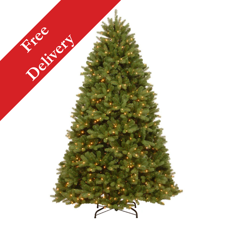 7.5 Foot Fairmont Cedar Pre-Lit Artificial Christmas Tree With 750 Warm White Lights