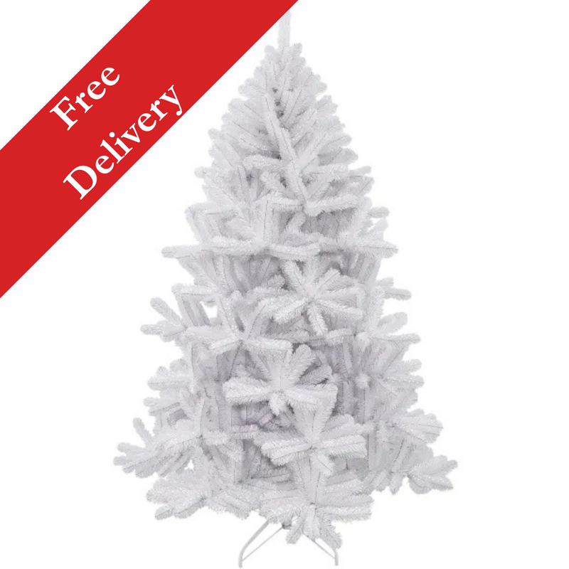 7.5 Foot Icelandic White Artificial Christmas Tree (215cm) - Reduced To Clear