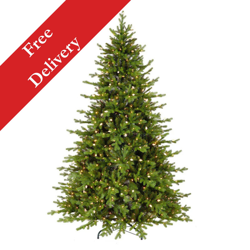 7.5 Foot Vienna Fir Pre Lit Artificial Christmas Tree With 750 Warm White Lights