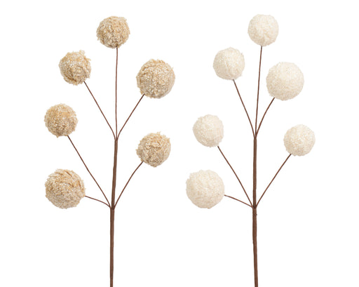 Decorative Faux Fur Glitter Spray 51 cm Cream and Light Brown