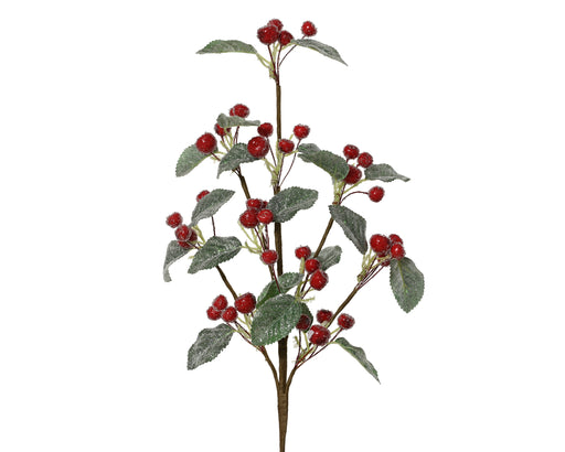 Berry Spray 65 cm Red with Sugar Finish