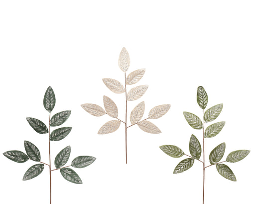 Leaf Spray Polyester Velvet Frosted 79 cm Assorted Colours