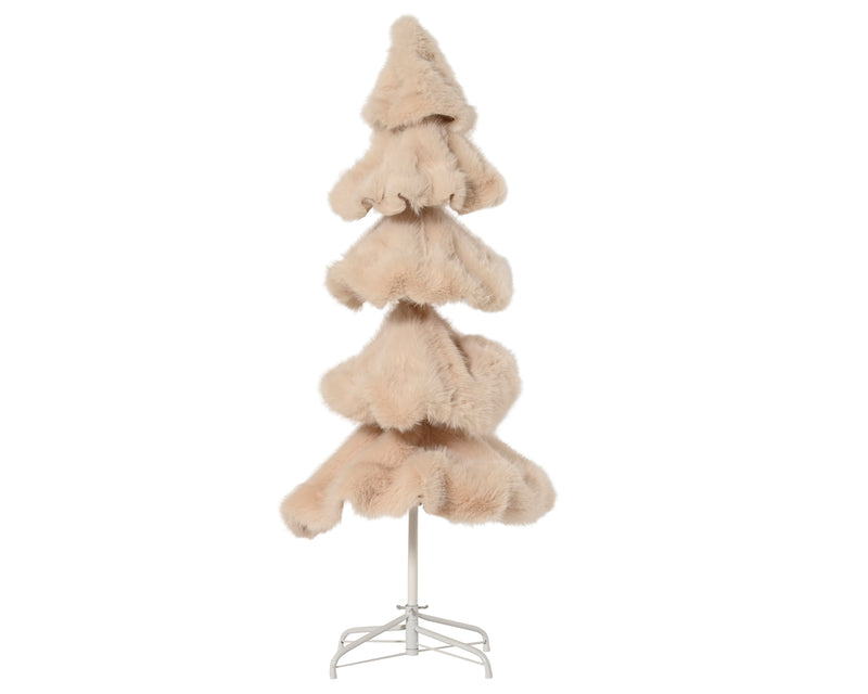 Faux Fur Skirt Tree 130 cm Cream
