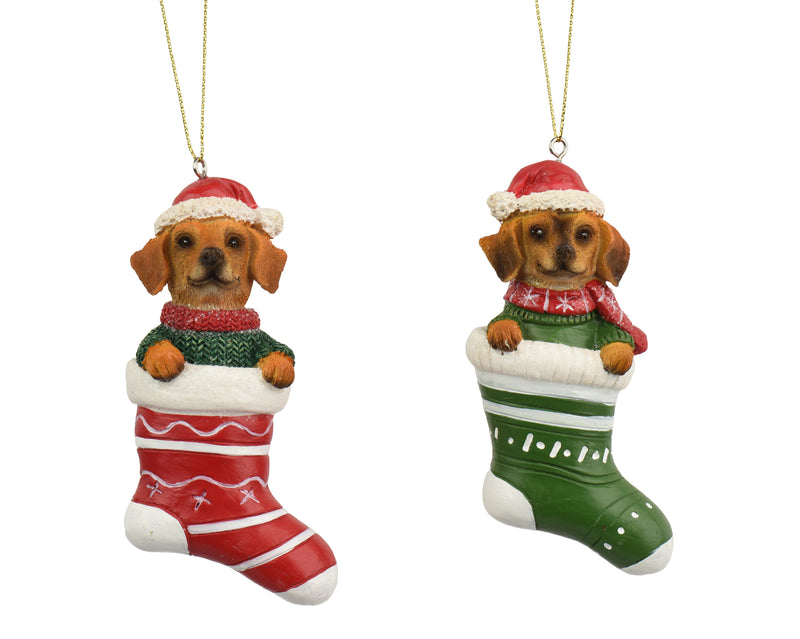 Hanging Ornament Polyresin Dog 11 cm – 2 Assorted Designs