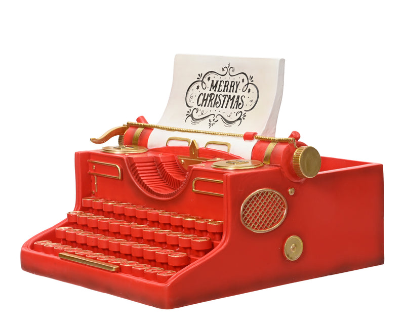 Christmas Figure Typewriter Red/Gold 30 cm