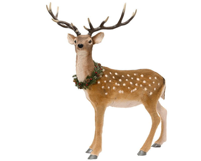 Deer Figure 118 cm Brown Polyester