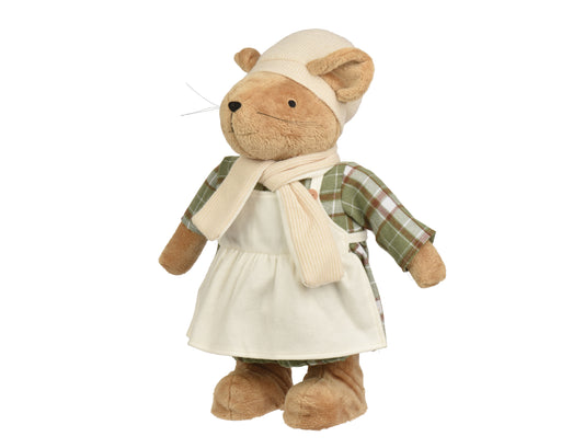 Standing Mouse Figure 60 cm White/Green Polyester