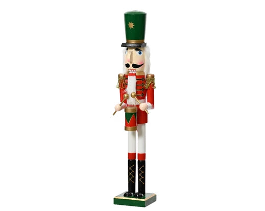 Nutcracker Figure 50 cm Pinewood Red/Multicolour with Faux Fur Hat