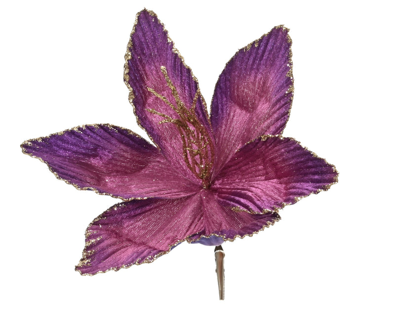 Amaryllis Flower on Clip 23 cm Assorted Velvet – additional view