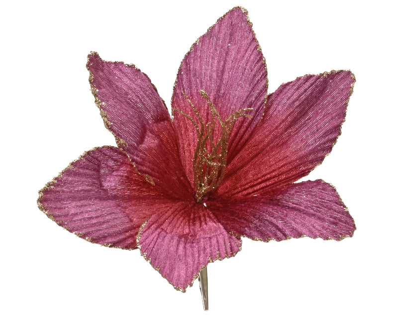 Amaryllis Flower on Clip 23 cm Assorted Velvet – additional view 3