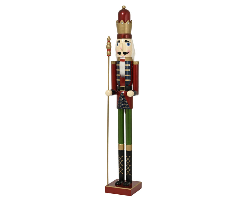 Nutcracker Figure 89 cm Red Firwood with Scepter
