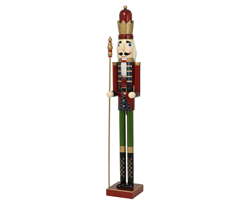 Nutcracker Figure 89 cm Red Firwood with Scepter