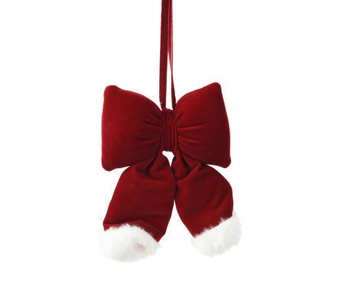 Velvet Christmas Bow Oxblood Red 15 cm