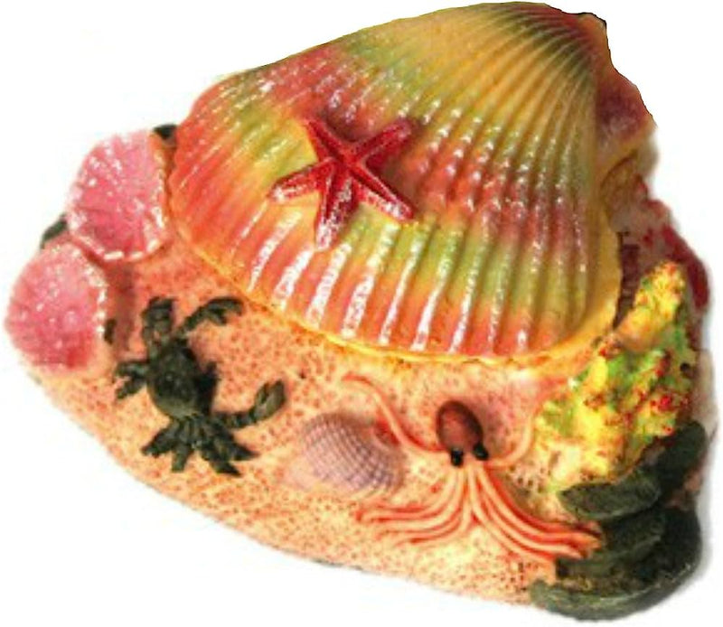 Betta Aquatic Ornament Air Action Colourful Shell 10cm x 10cm