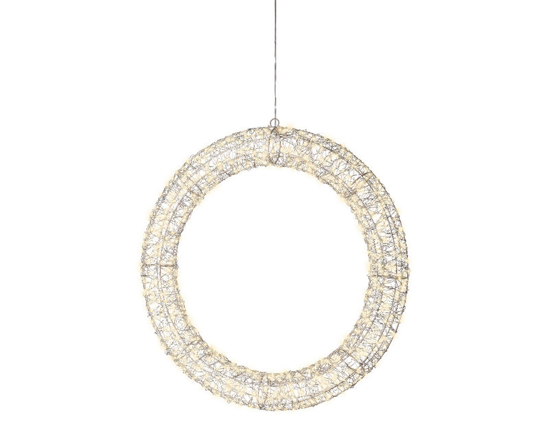 Lumineo Wreath With 720 Warm White Micro Lights 58cm Diameter