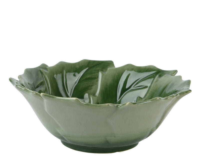 Dolomite Bowl Green Holly Pattern (16cm)