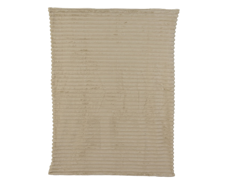 Throw White 130 × 170 cm Polyester Irregular Stripe
