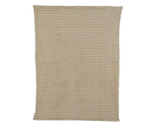 Throw White 130 × 170 cm Polyester Irregular Stripe