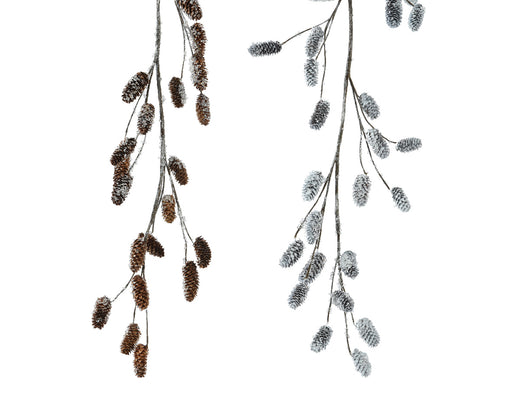 Natural brown pinecone Christmas garland 130 cm