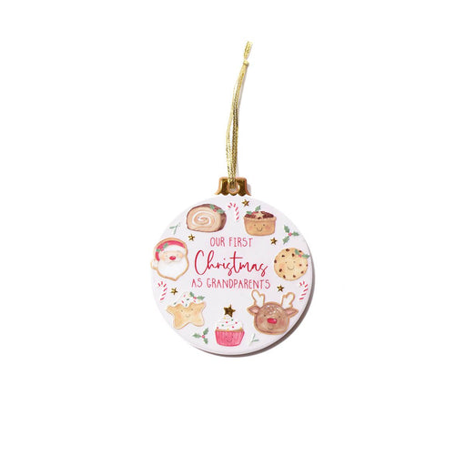 Grandparents' First Christmas Ceramic Bauble
