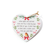 Thinking of You Robin Ceramic Heart Hanger