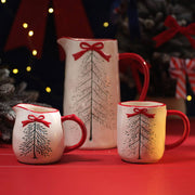 Tall Christmas Ceramic Jug