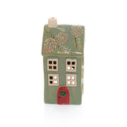 Stoneware Christmas House Candle Holder