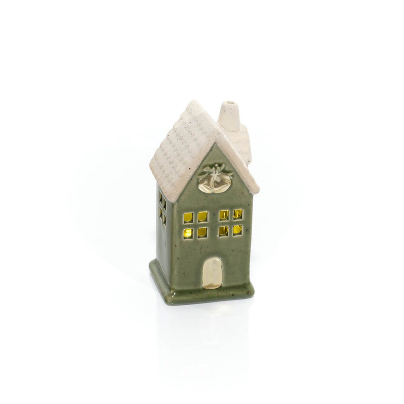 Green Christmas House with Bells