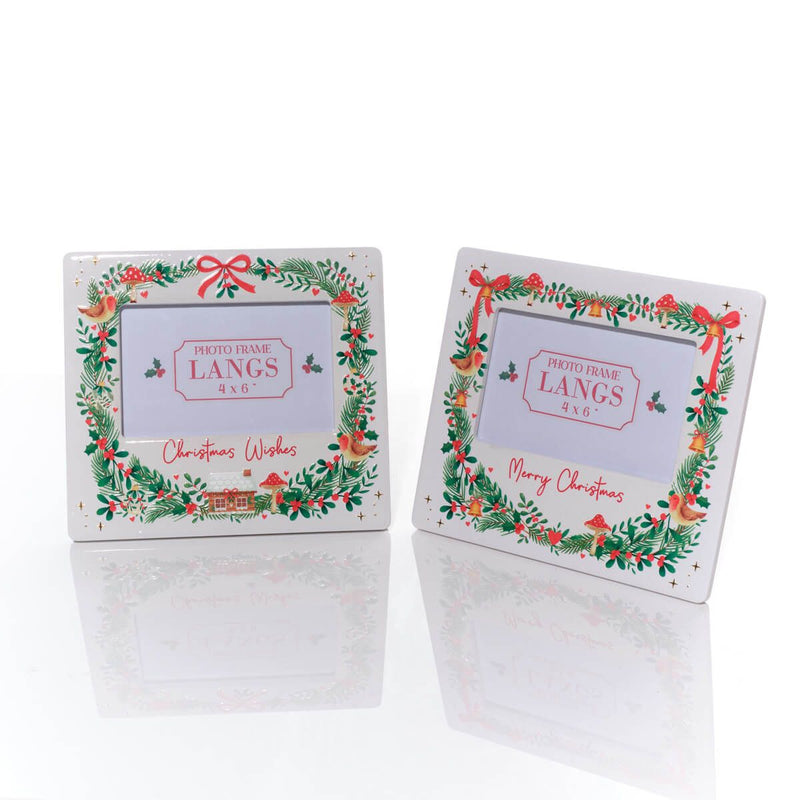 Christmas Ceramic Photo Frame - assorted design, sold separately