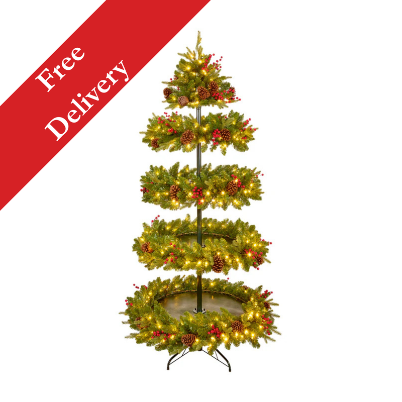 7 Foot Pre-Lit Christmas Tree Display Table