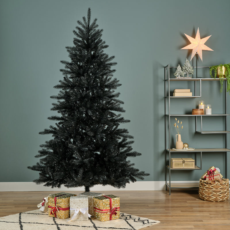 7ft Berlin Black Artificial Christmas Tree (210cm)
