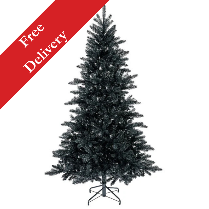 7ft Berlin Black Artificial Christmas Tree (210cm)