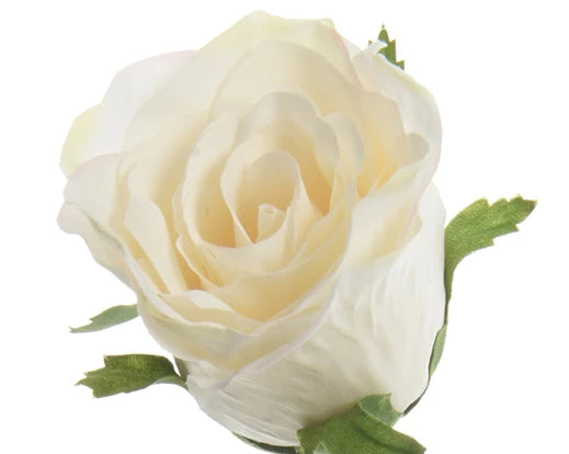 Artificial Rose On Stem - White (45cm)