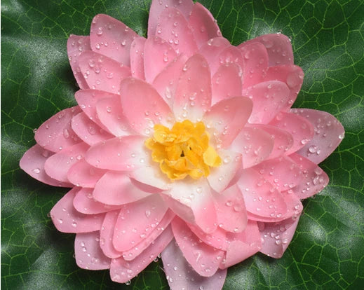 Artificial Lotus Flower with Water Drop