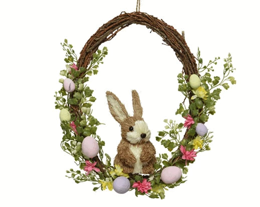 Easter Wreath With Bunny & Eggs