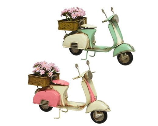 Iron Scooter with Flowers